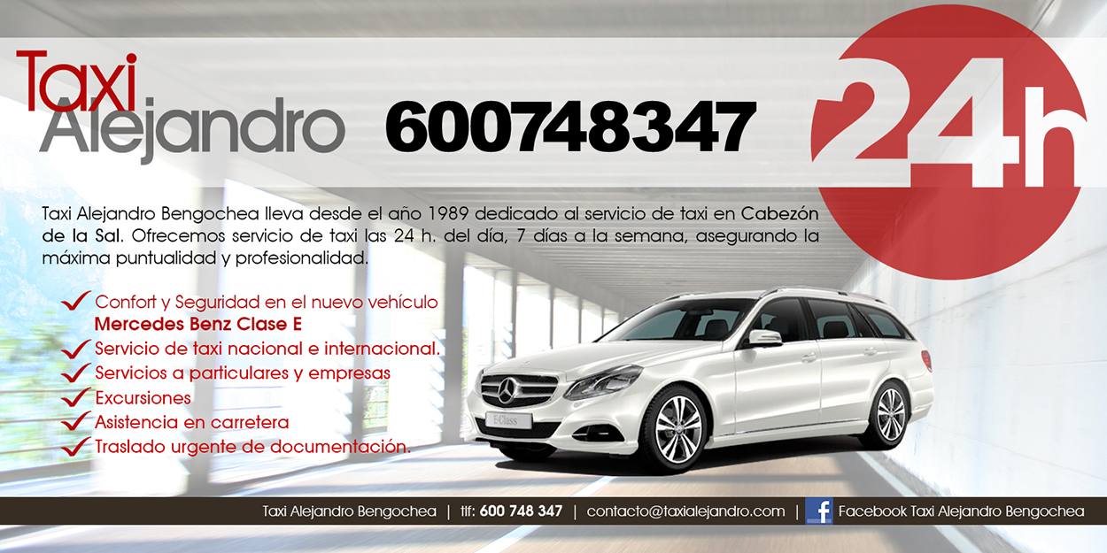 Taxi Alejandro, servicio profesional de taxi en cabezon de la sal, cantabria